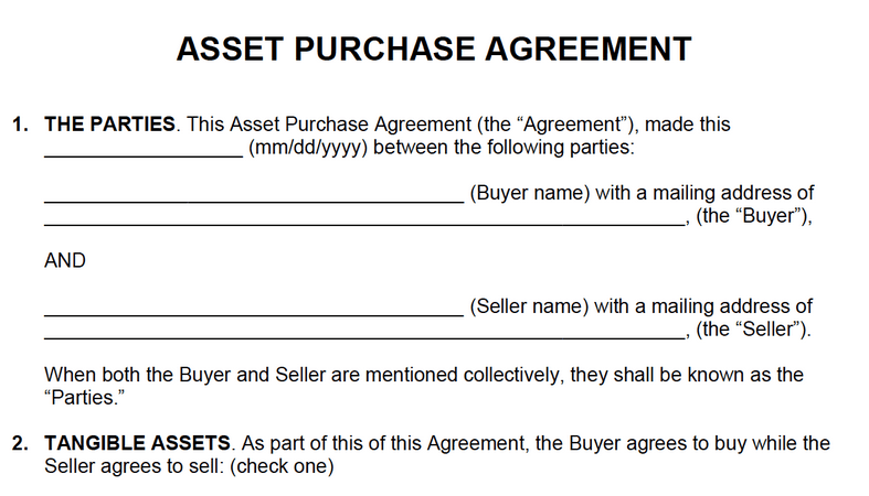 Asset Purchase Agreement