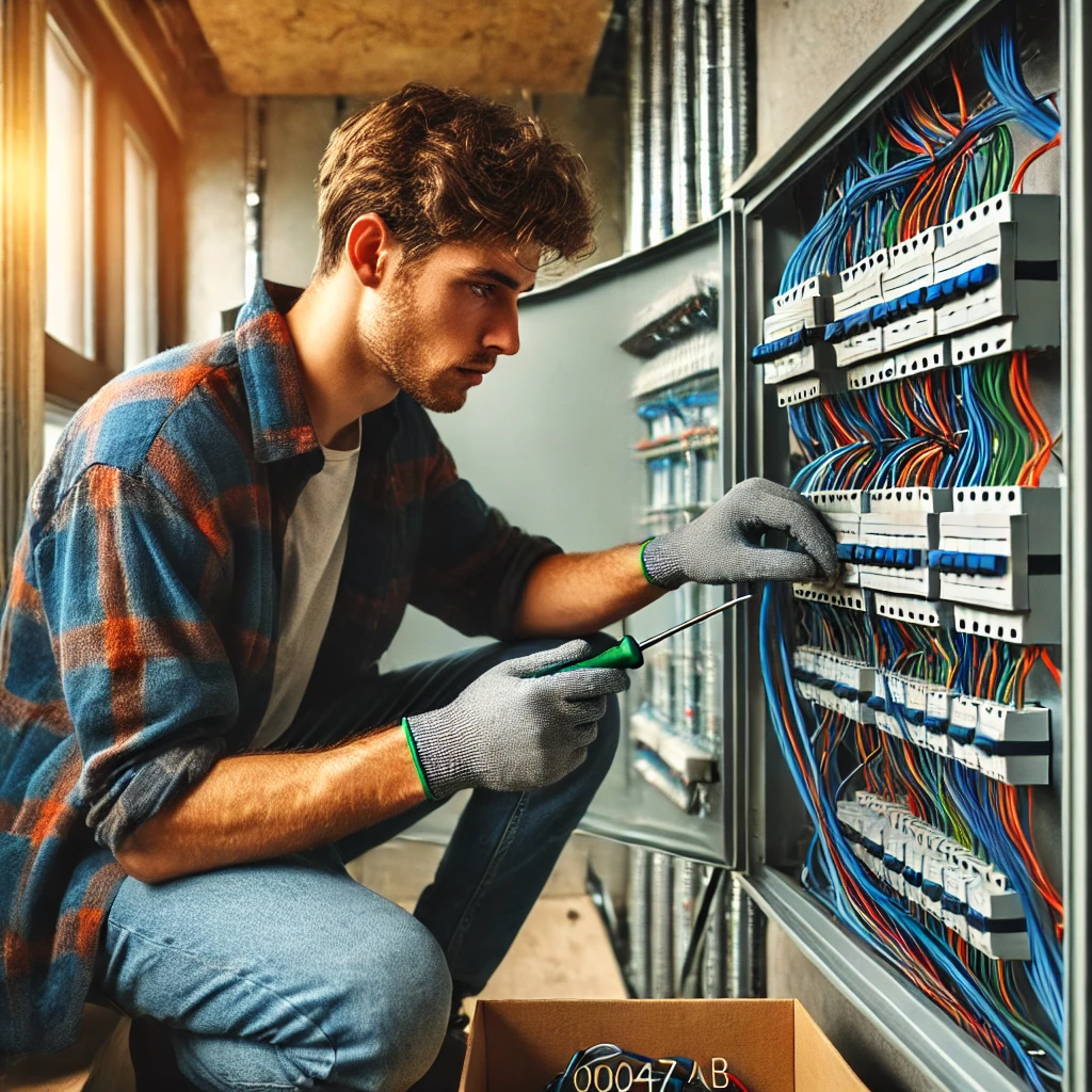 Electrical contracting business illustration