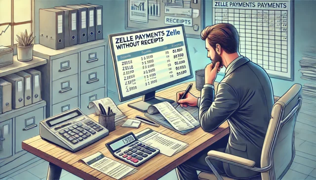 Recording Zelle Payments Without Receipts Process Illustration