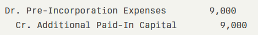 Step 4: Record Pre-Incorporation Expenses exmple