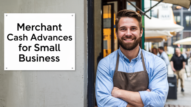 Key Factors Influencing the Funding Amount for a Merchant Cash Advance (MCA) - a man wearing an apron standing next to a sign